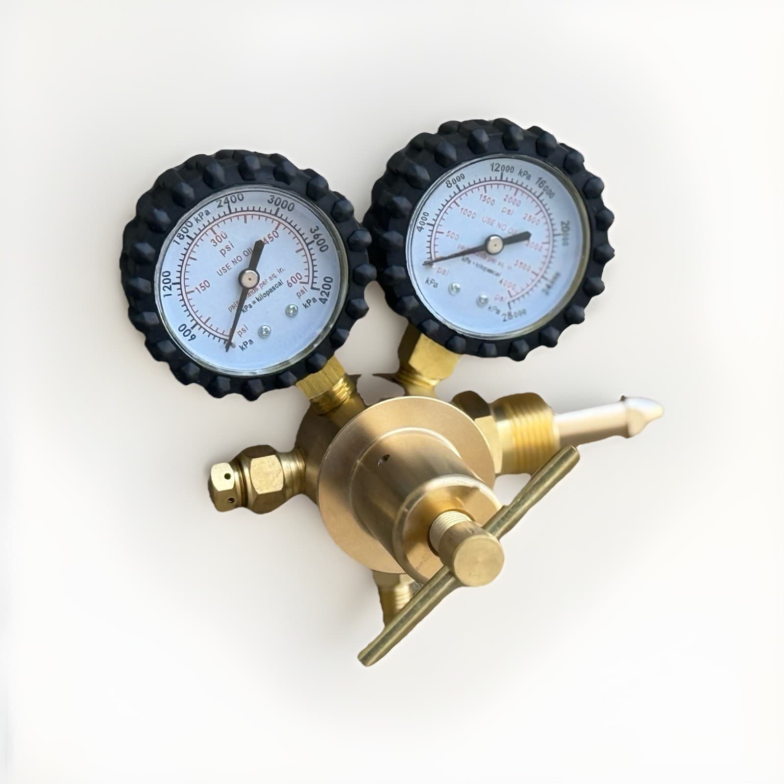 Nitrogen Dual Gas Regulator 0-600 PSI HVAC Purging Pressure Charge CGA580 & HOSE 4