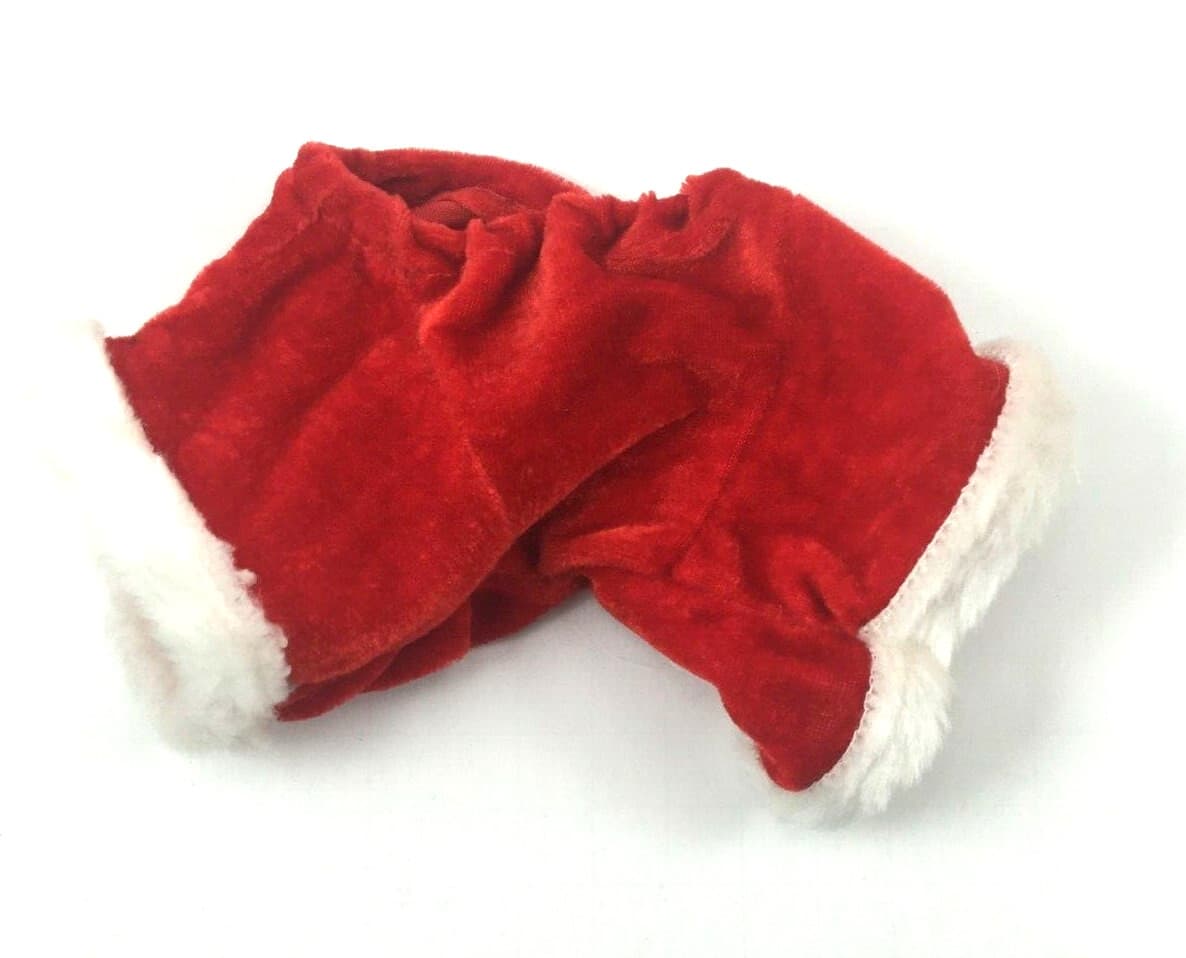 Webkinz Dog Santa Claus Christmas 3 Piece Outfit Hat Coat Pants Stuffed Animal 2