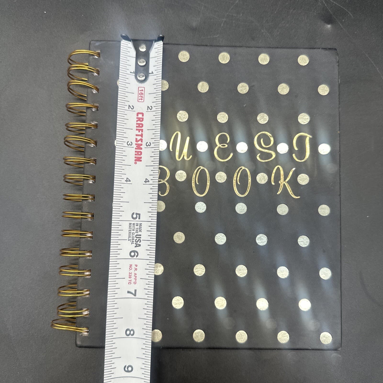 Guestbook, weddings, parties, Church Polkadot 8”x 7” 6