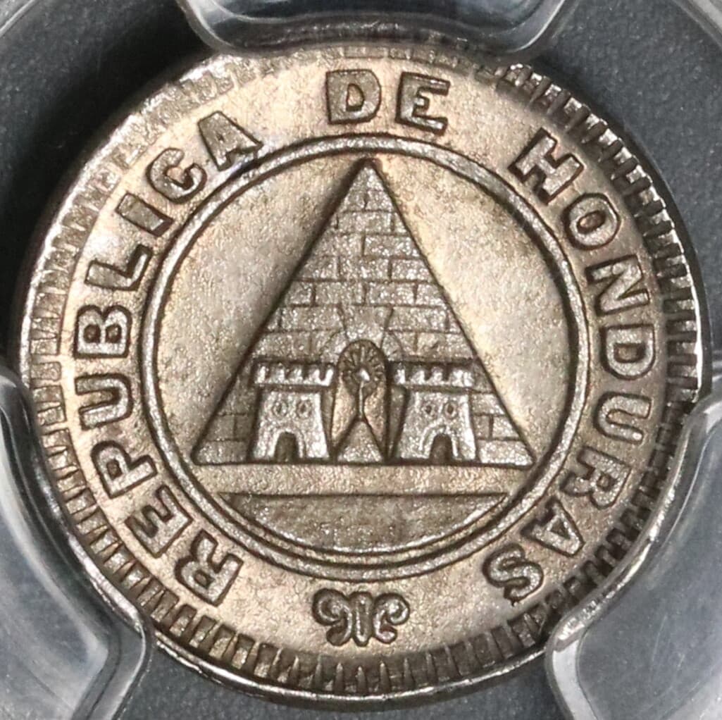 1896/86 PCGS MS 64 Honduras 5 Centavos Pyramid Silver Coin POP 2/0 (21081401C) 3