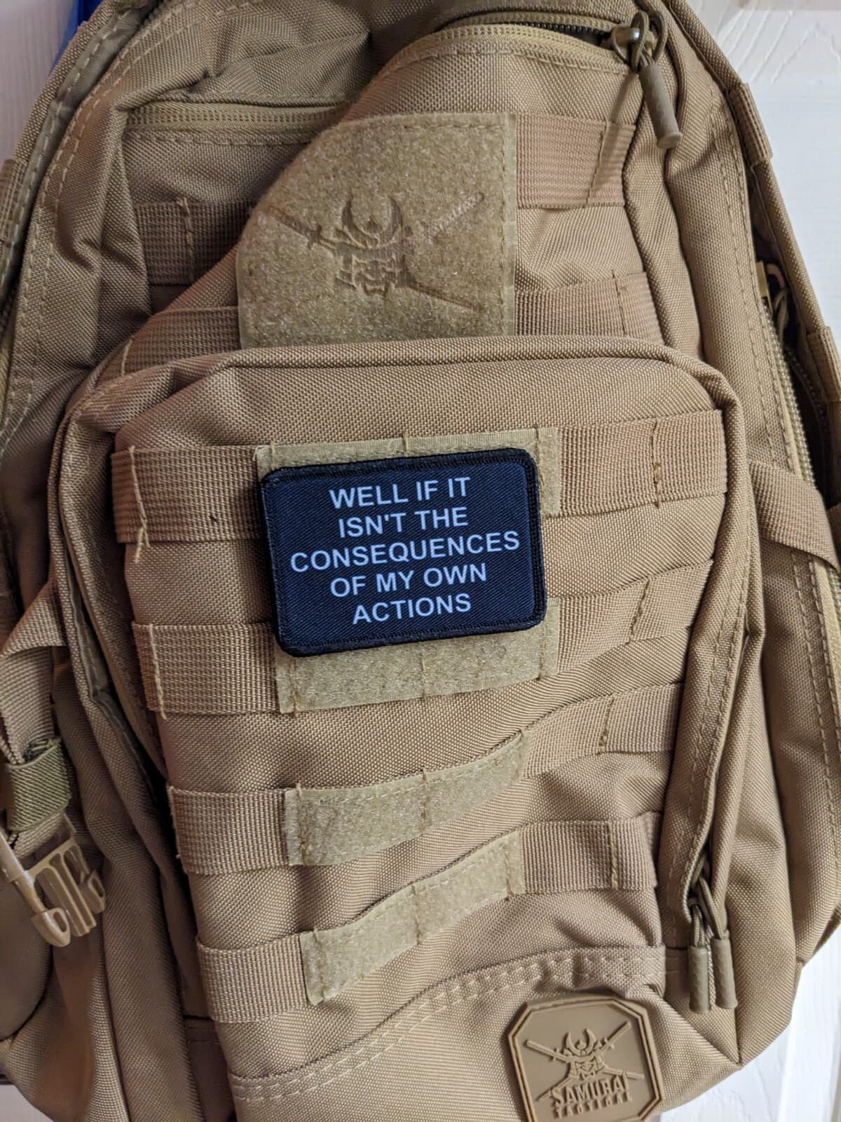 Isn't Consequences of my own actions morale patch  2"x3" hook & loop tactical 3