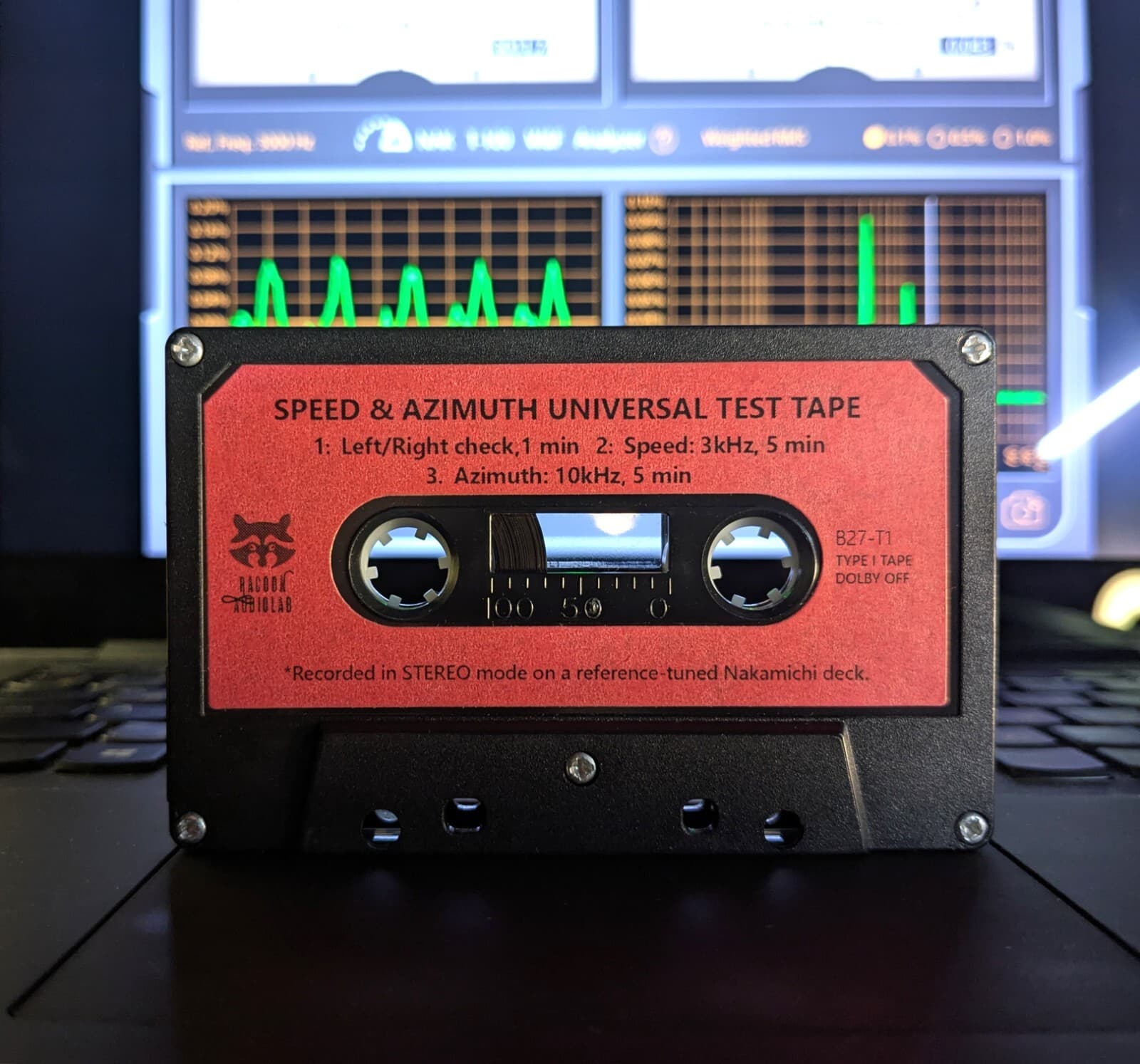 3-in-1 Universal Speed & Azimuth alignment Test/Calibration audio cassette tape