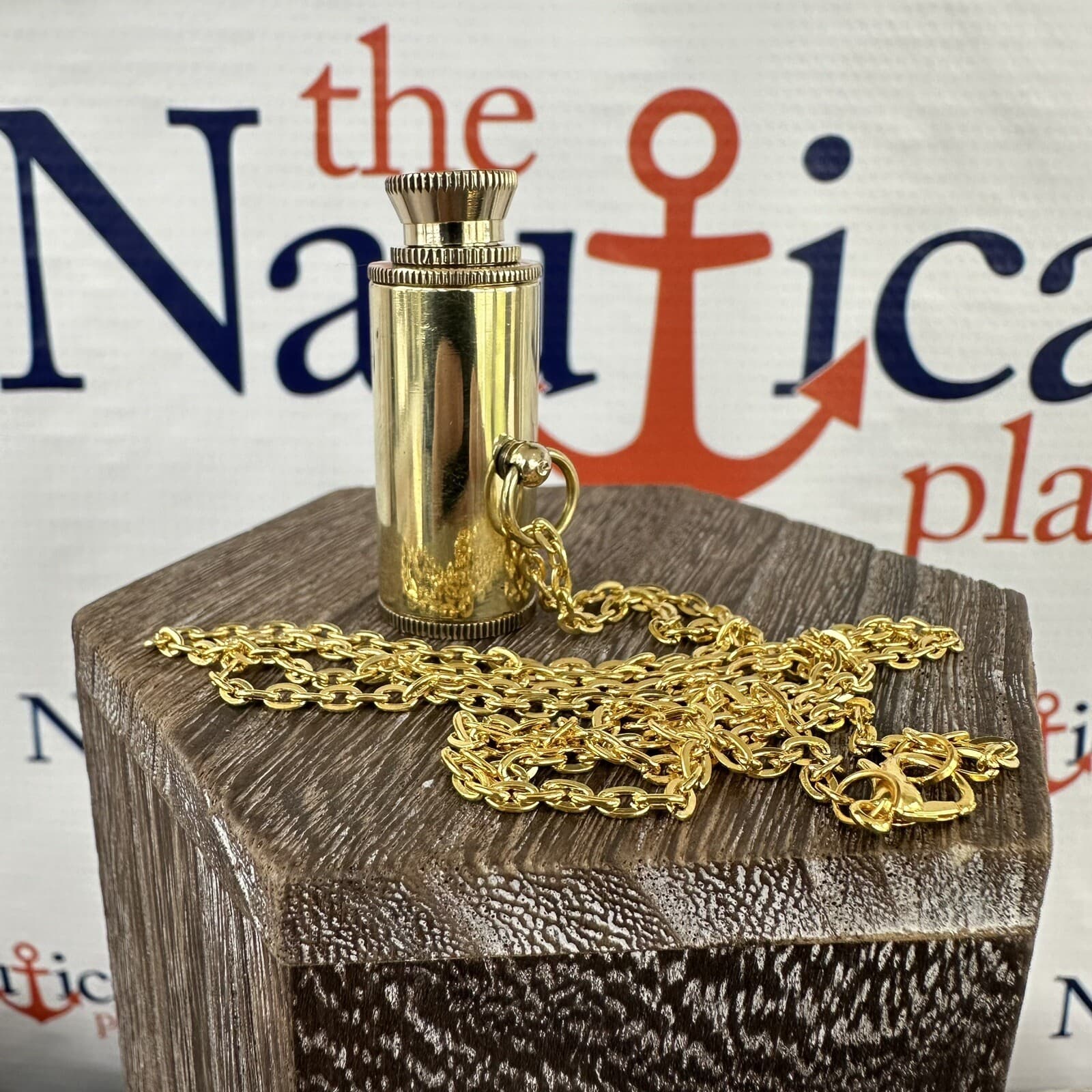 Brass Telescope w/ 27" Chain, Small Pocket Size Spyglass, Nautical Monocular 6