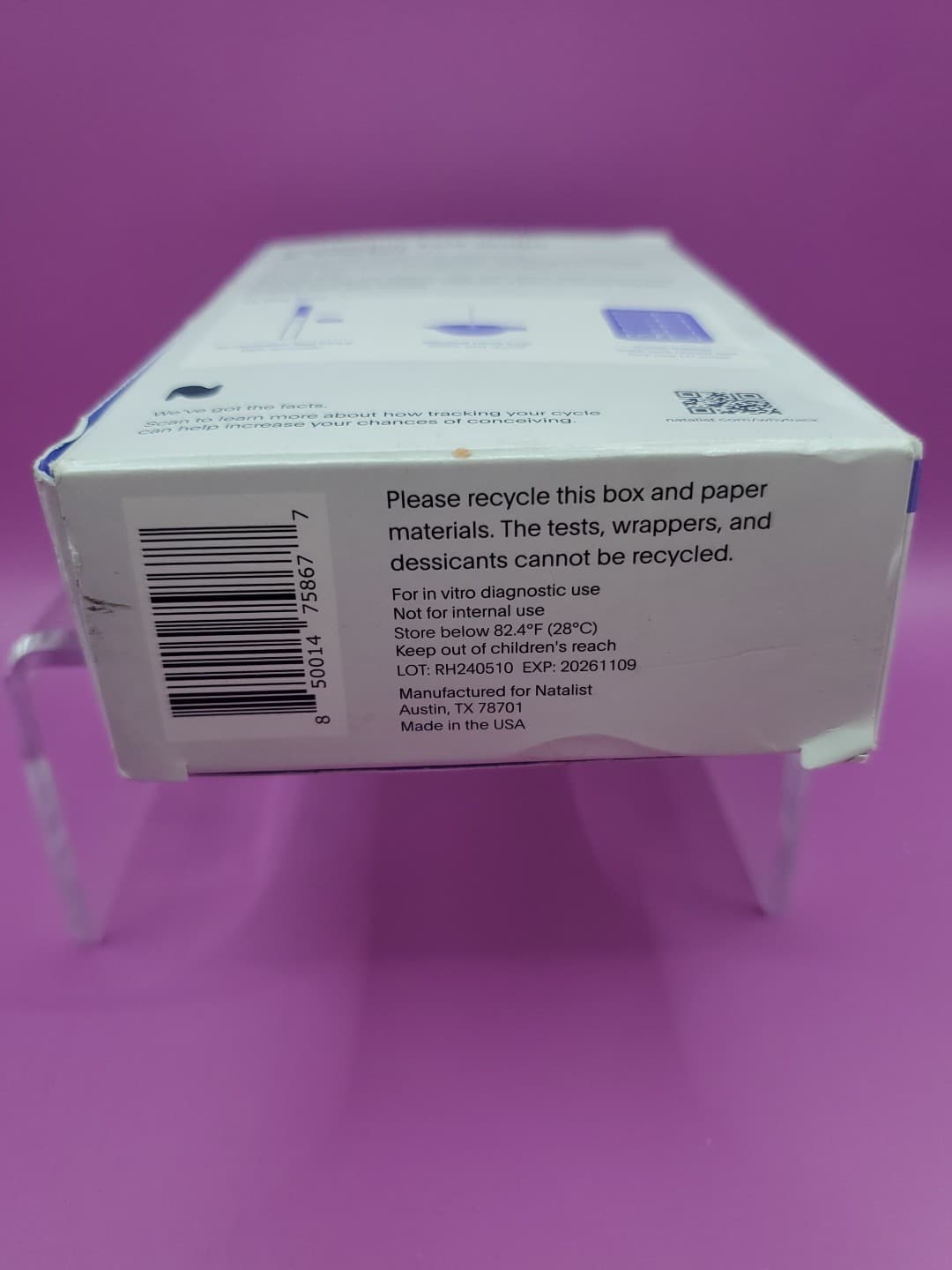 Natalist Ovulation Test Strips & Tracker Kit 30Ct With Test Cup Exp 11/2026 5