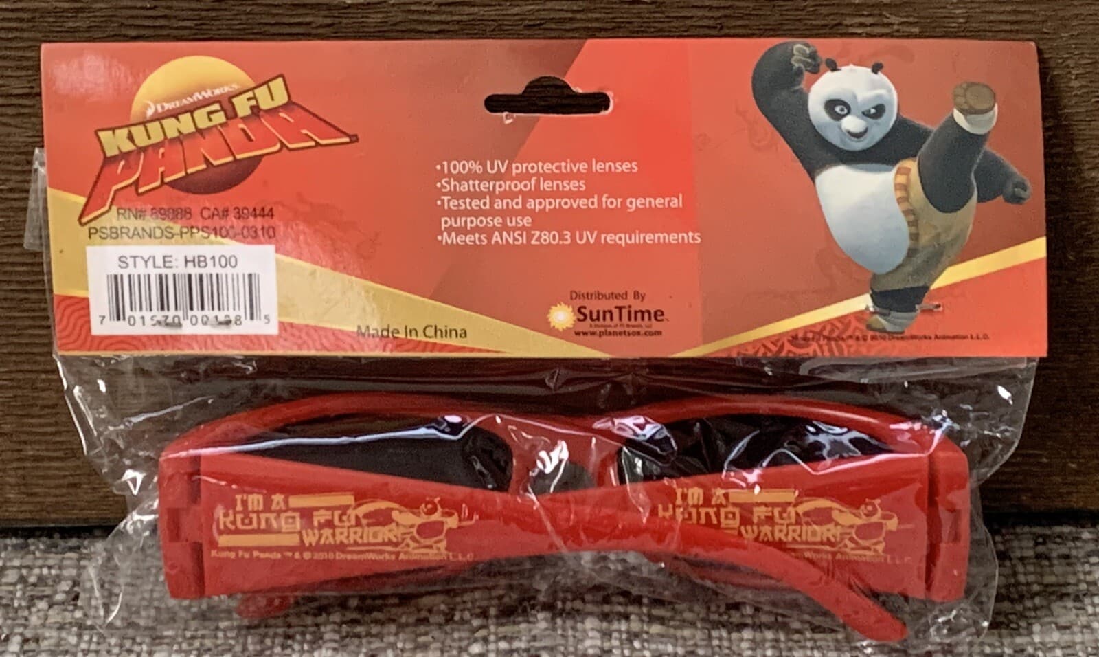 KUNG FU PANDA Dreamworks Movie Promo Kids Sunglasses JACK BLACK PO Red New 2010 2
