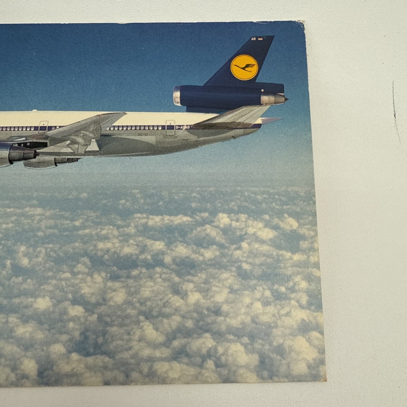 Vintage Lufthansa McDonnell Douglas DC 10 Continental Postcard 2