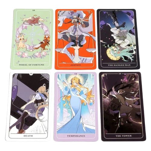 Anime Tarot Deck Mini by Natasha Yglesias. Full 78 Card Mini Deck 5