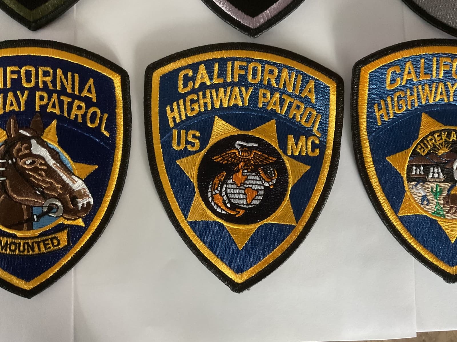 California Highway Patrol collectable Patch 8 pieces great Set new full size 3