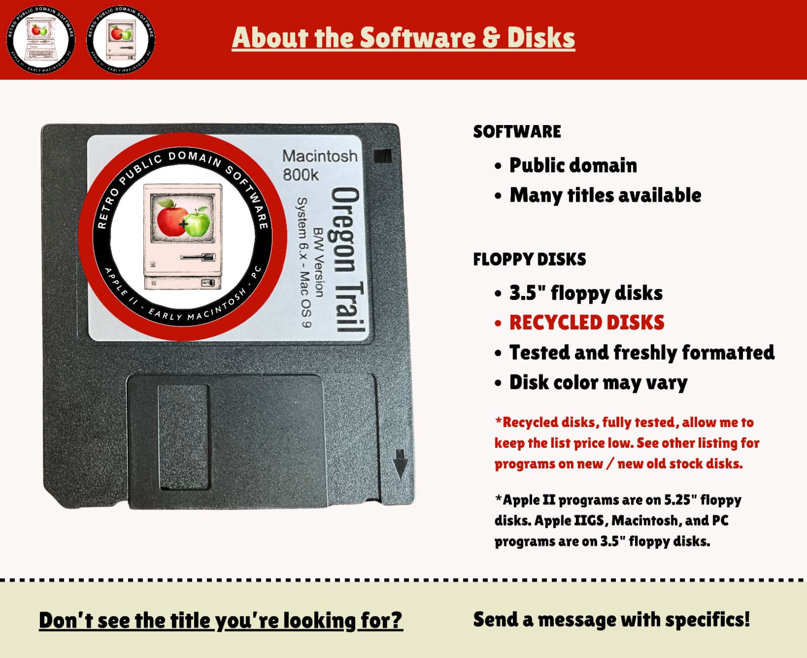 Early Mac Games on Recycled 3.5" Floppy Disks-Public Domain Retro Software 🍎➕🍏 2