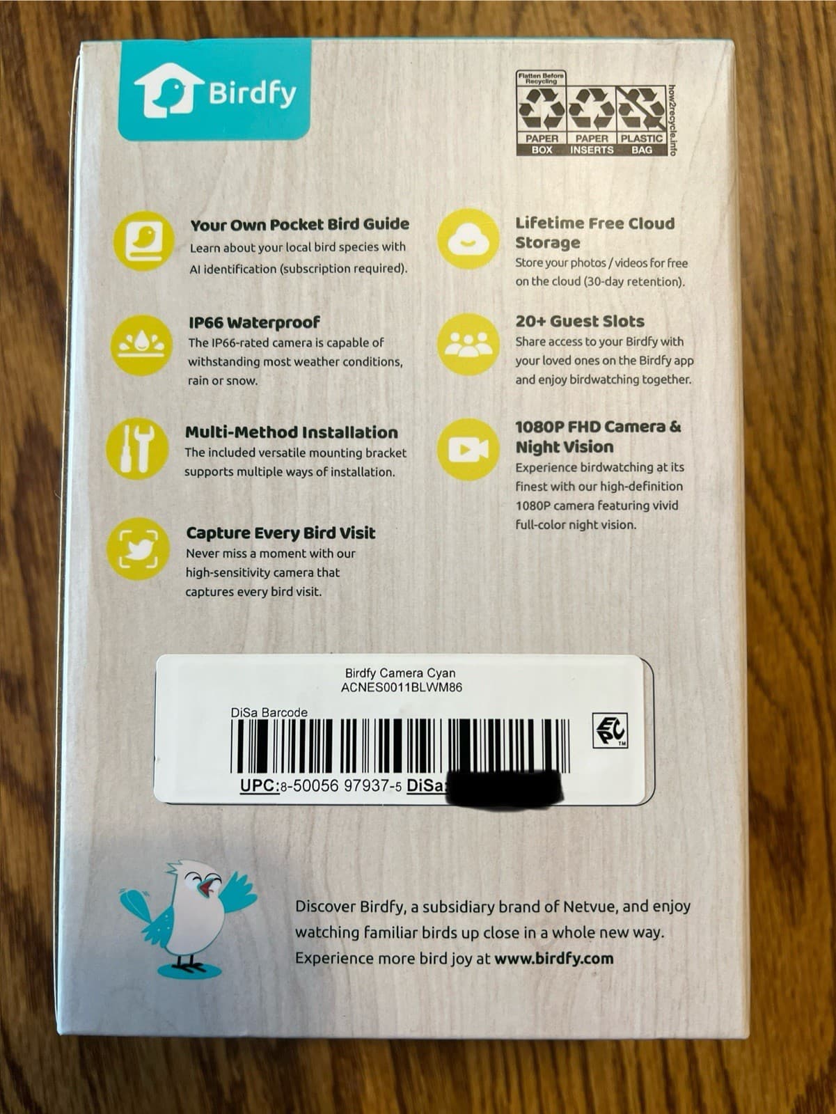 Birdfy Bird Camera Cyan 3