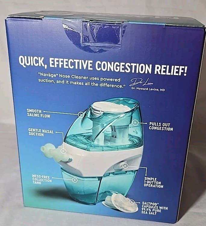Navage Nasal Care Saline Nasal Irrigation w/Powered Suction (4224) New 3