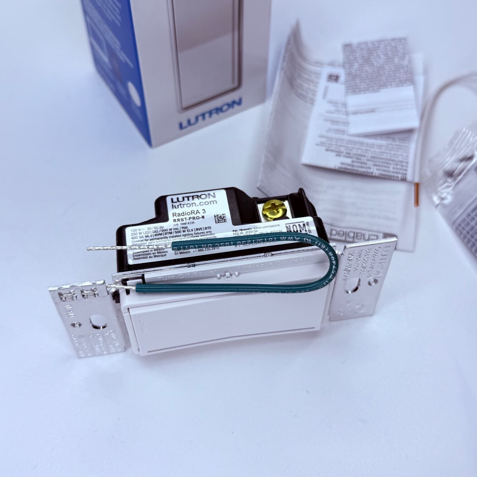 Lutron RRST-PRO-N-RW Dimmer Sunnata Radio Ra 3 - Architectural White - NEW 3