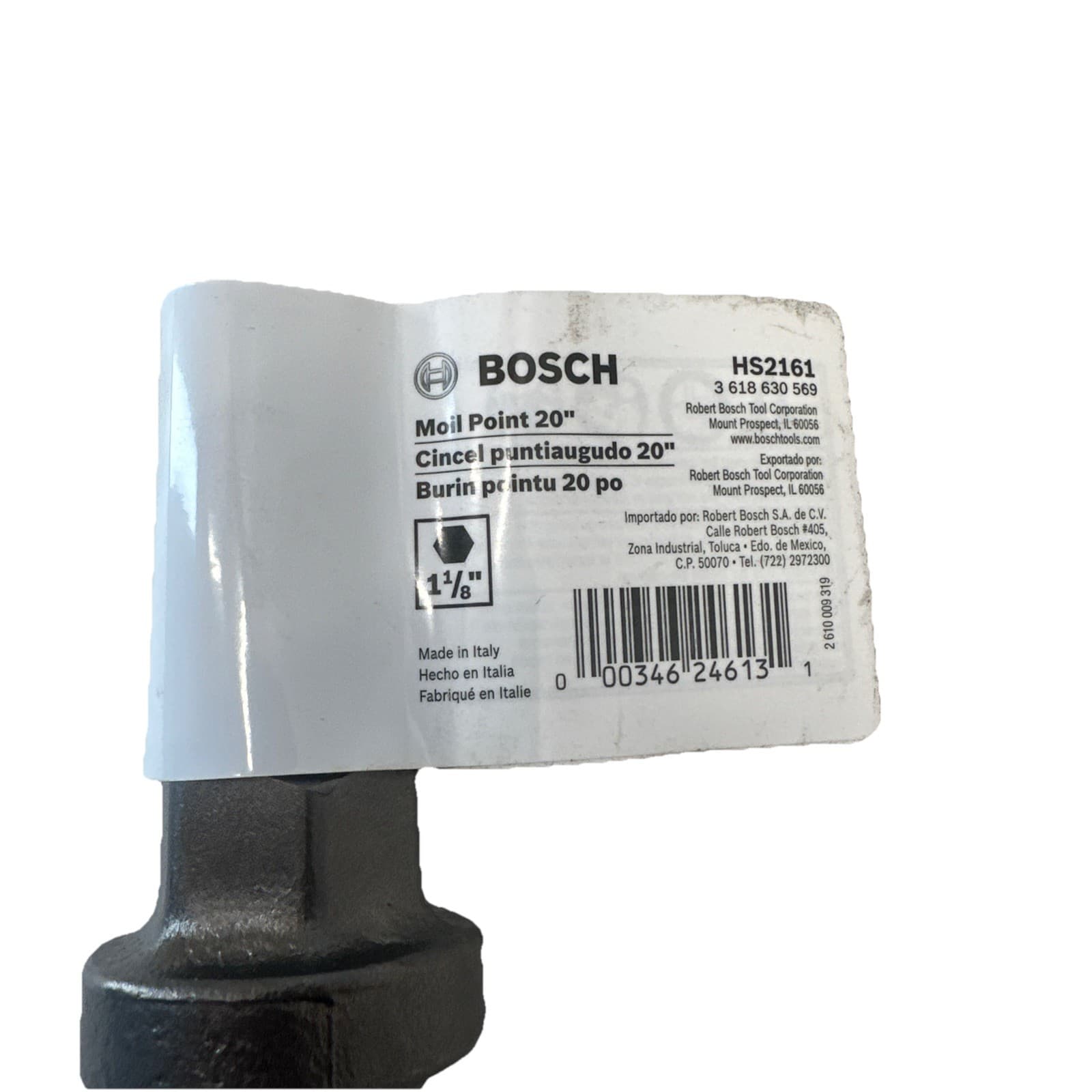 Bosch 20 X 1-1/8 in Hex Hammer Steel Moil Point Chisel General Chipping HS2161 2