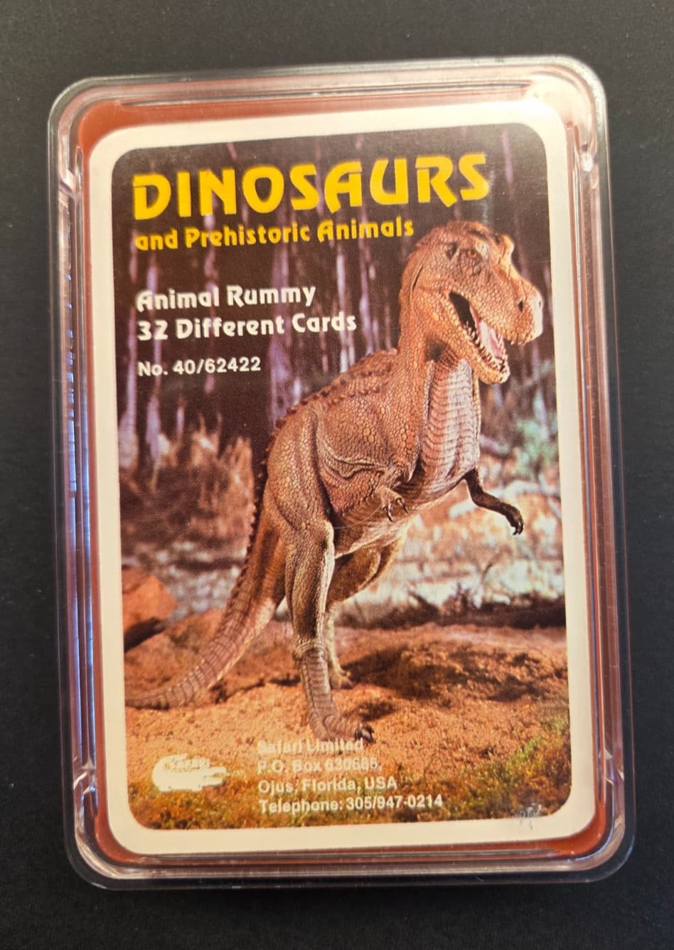 VINTAGE Dinosaurs And Prehistoric Animals Rummy Card Game - Complete