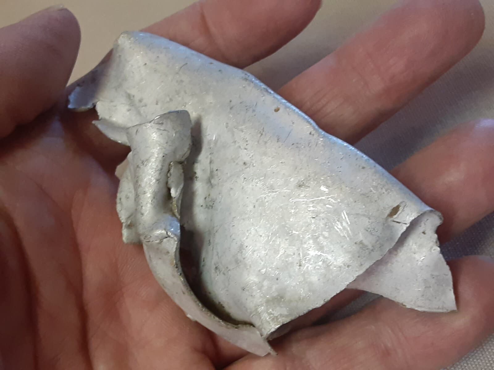V2 Rocket Crash Site Relic Crumpled Aluminum Skin! 4