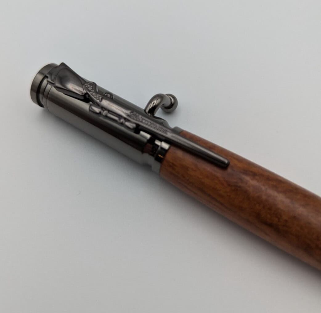 Bolt Action Pen Bullet  Gunmetal Wood Material Great Gift Dad Friend Groomsman 5