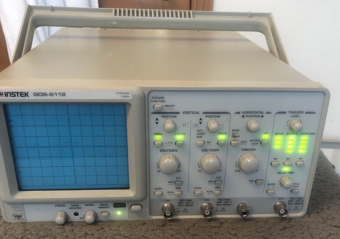 GW INSTEK GOS-6112 Oscilloscope 2-Channel 100MHz