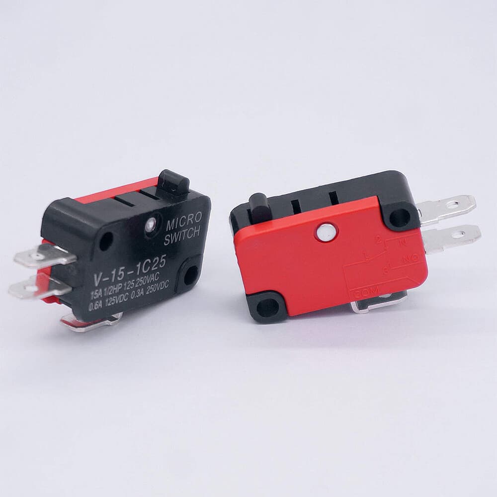 10PCS Snap Action Button Micro Limit Switch V-15-1C25 SPDT Momentary AC 250V 15A 5