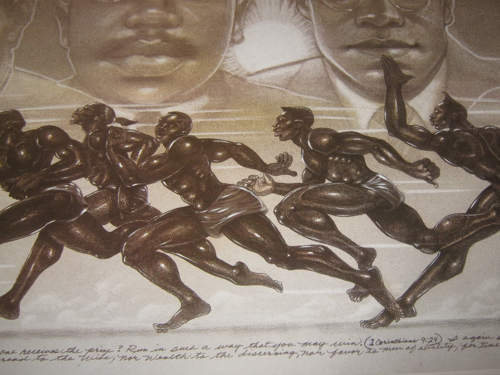 Roederick Vines "RUNNING OUT OF TIME" 1993(17.5" x 35"s) Signed & Clean 2