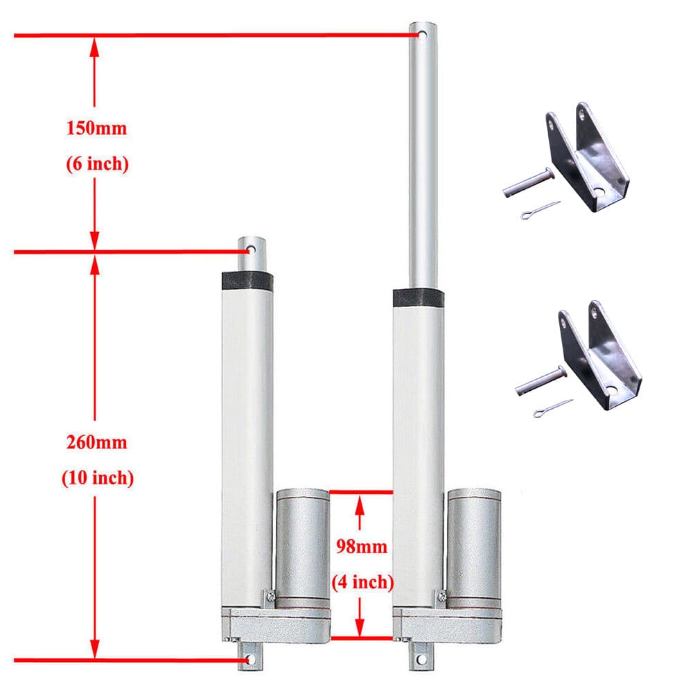 US 2"-18" in Stroke Linear Actuator 6000N/1500N/1000N Max Lift 12V Volt DC Motor