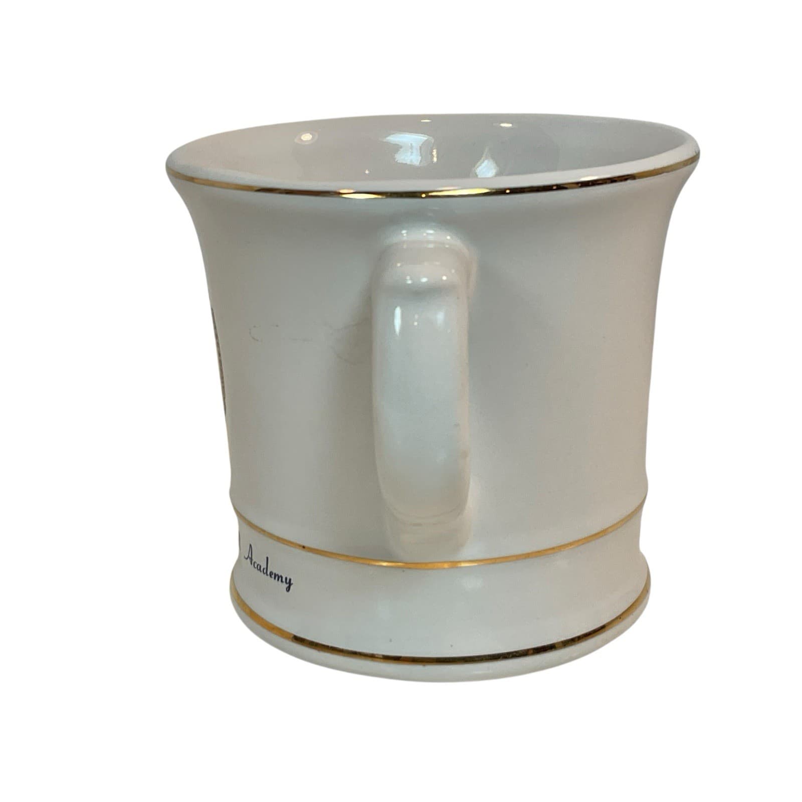 Vintage UNITED STATES NAVAL ACADEMY Ceramic Coffee MUG Cup Vintage Golden Crest 4