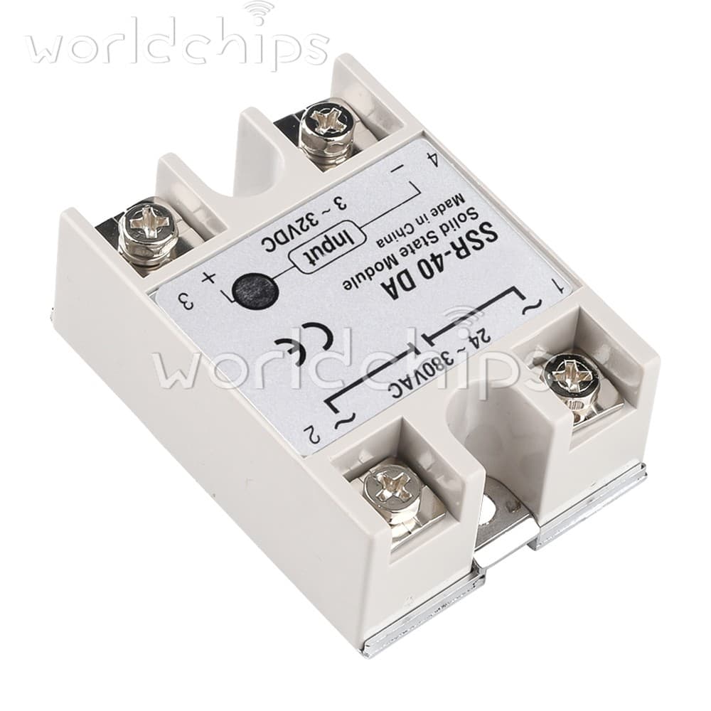 SSR-40 DA DC3-32V to AC24-380V 40A 250V Solid State Relay Module 3-32V DC to AC 4