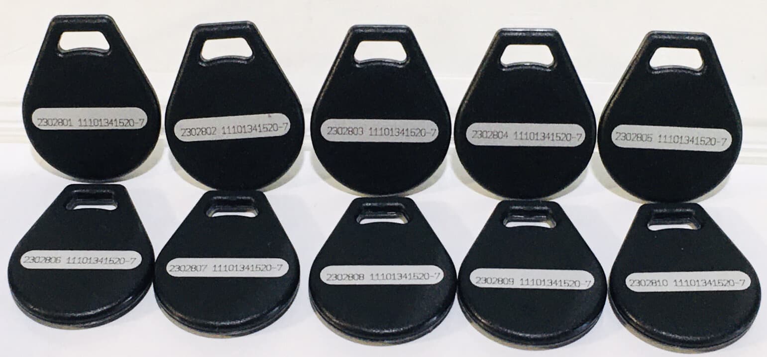 Set of 9 Kantech System HID-C1346KSF ProxKey III Proximity,Card Access Key Fobs 3