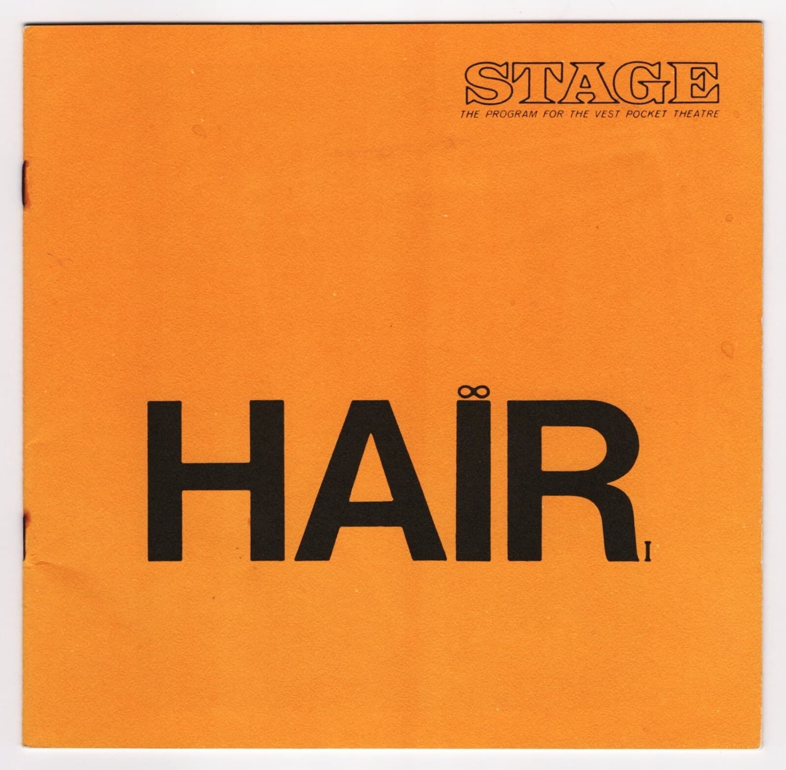 Meat Loaf "HAIR" David Patrick Kelly (Debut) Ragni and Rado 1970 Detroit Program