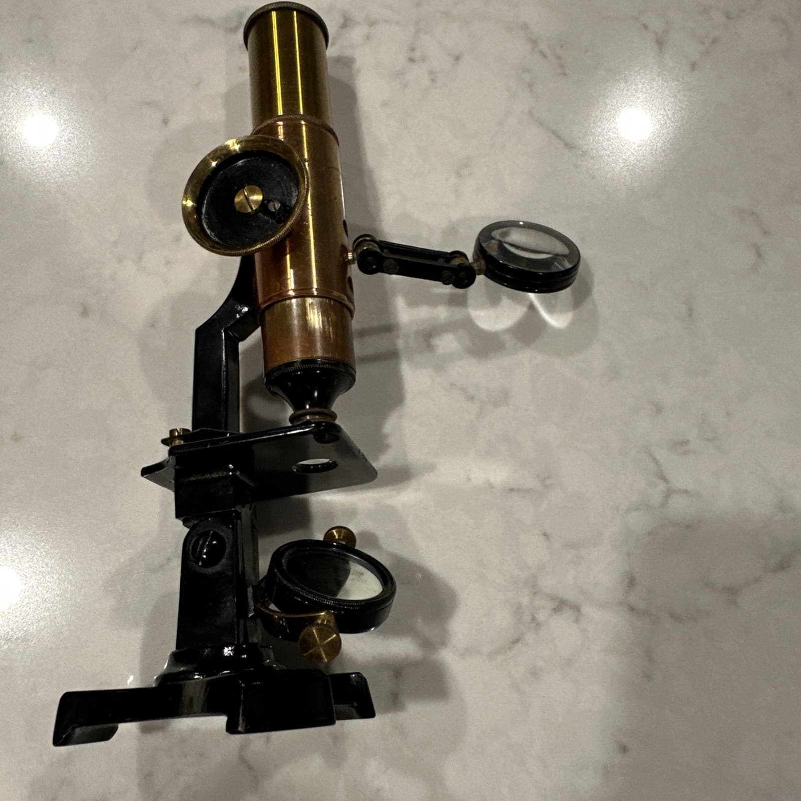 Antique Brass Number 13 Field Microscope 6