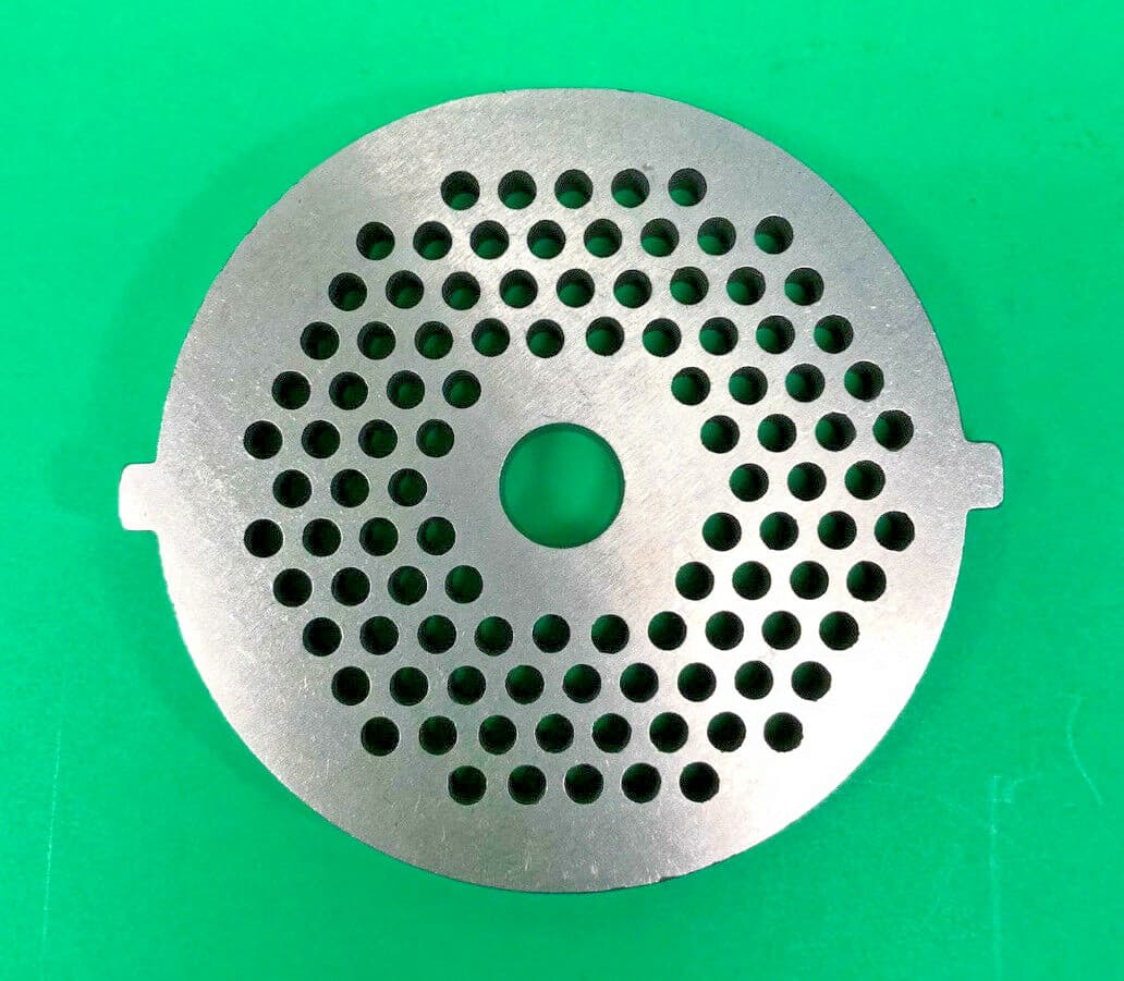 size #12 x 1/8" FINE GRIND holes Meat Grinder disc plate WITH TWO TABS