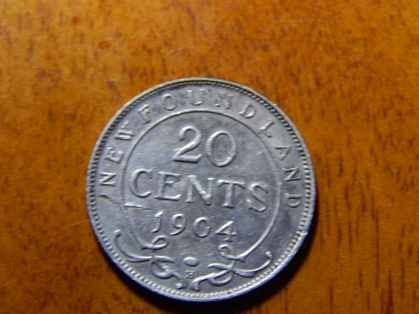 1904 newfoundland 20 cents (Die Lamination Error on Coin) 4