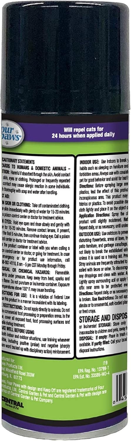 Keep Off! Cat Repellent Spray Outdoors & Indoor 6 Ounces 24-HOUR PROTECTION New 2