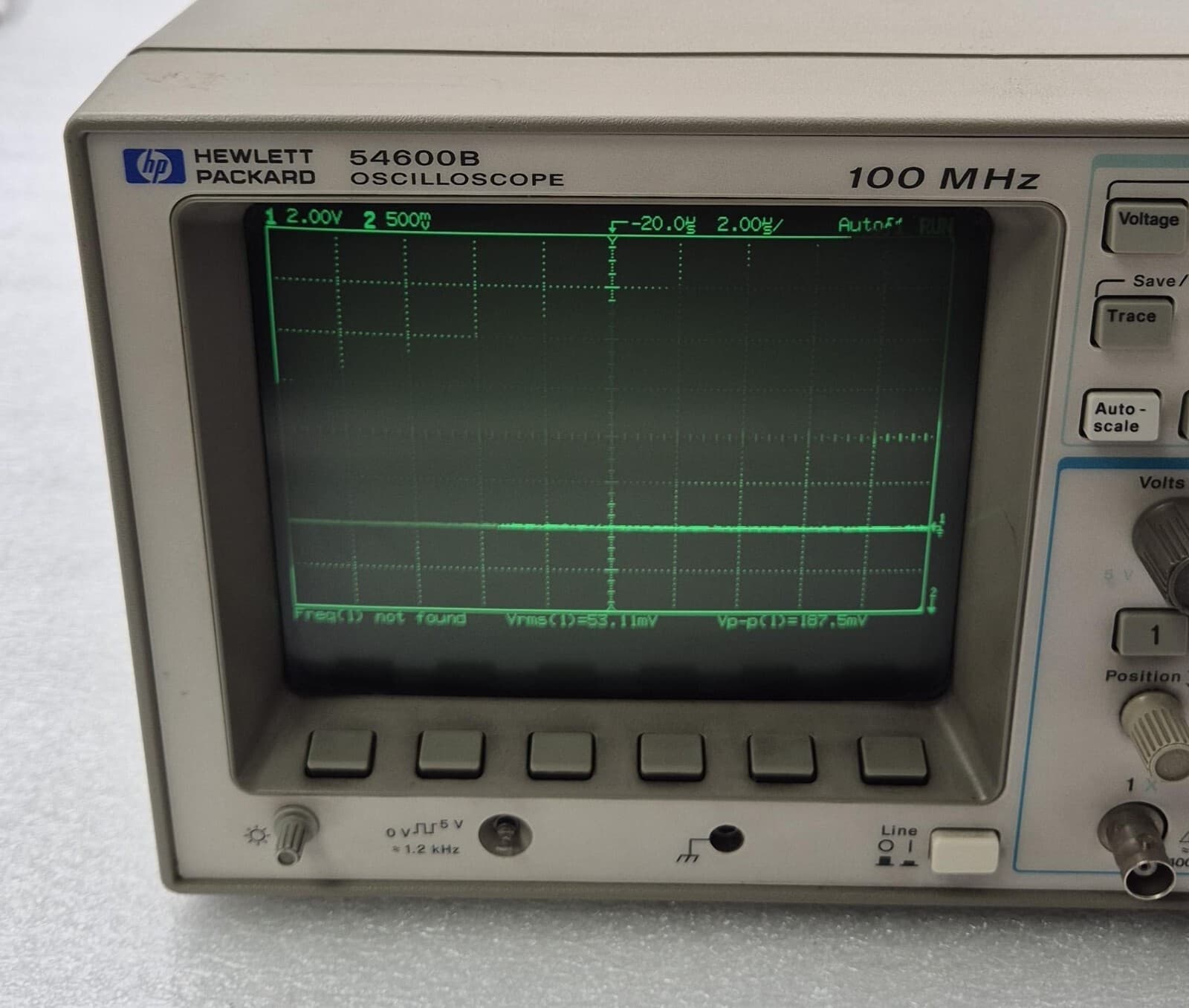 HP 54600B Oscilloscope 100MHz W/ 54652B RS-232 Parallel Interface Module *AS-IS* 3