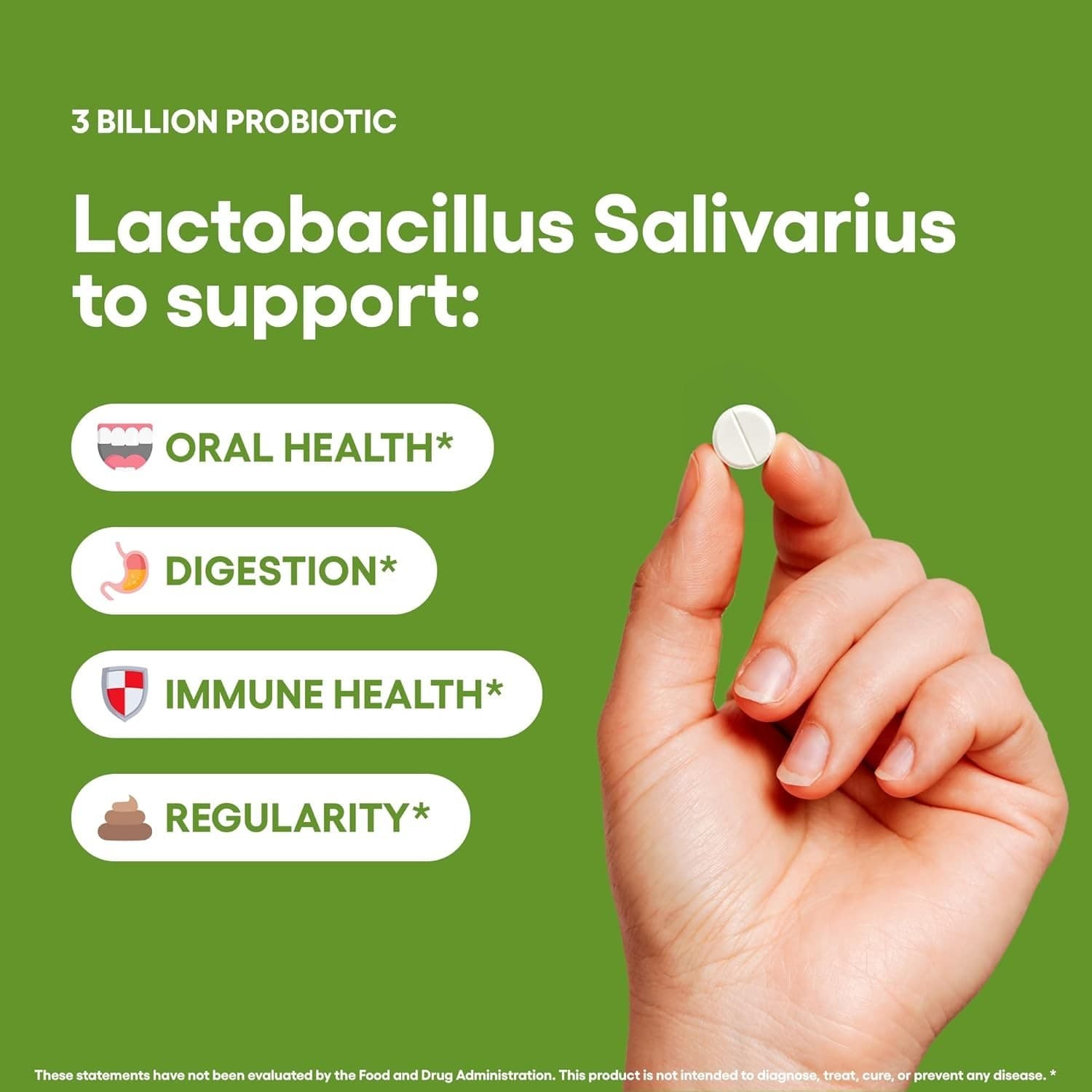 Lactobacillus Salivarius Probiotic Supplement 240 Tablets 3 Billion CFU 3