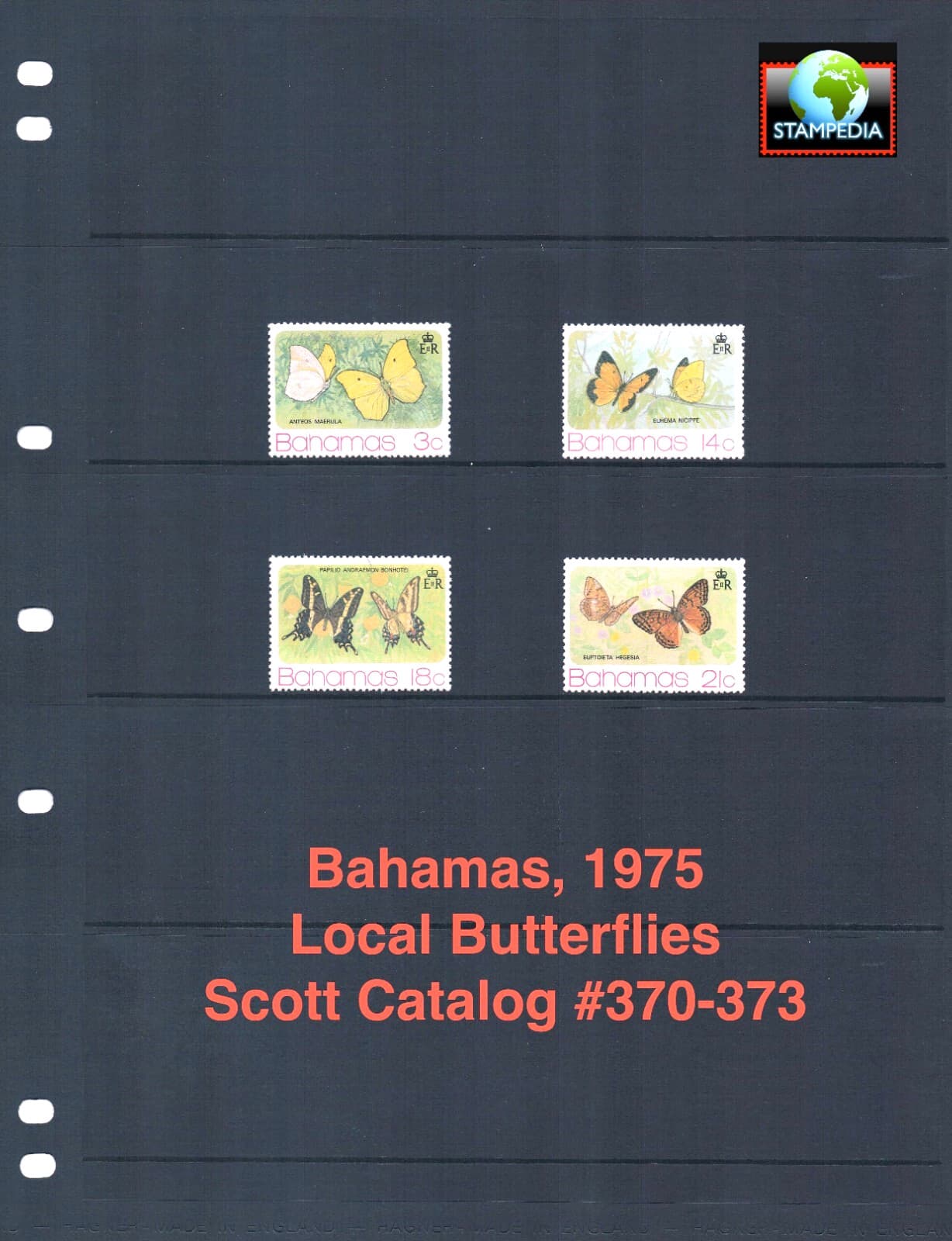 $5.15 Scott Value - 1975 BAHAMAS Butterflies Caribbean Wildlife CV MNH NH UMM