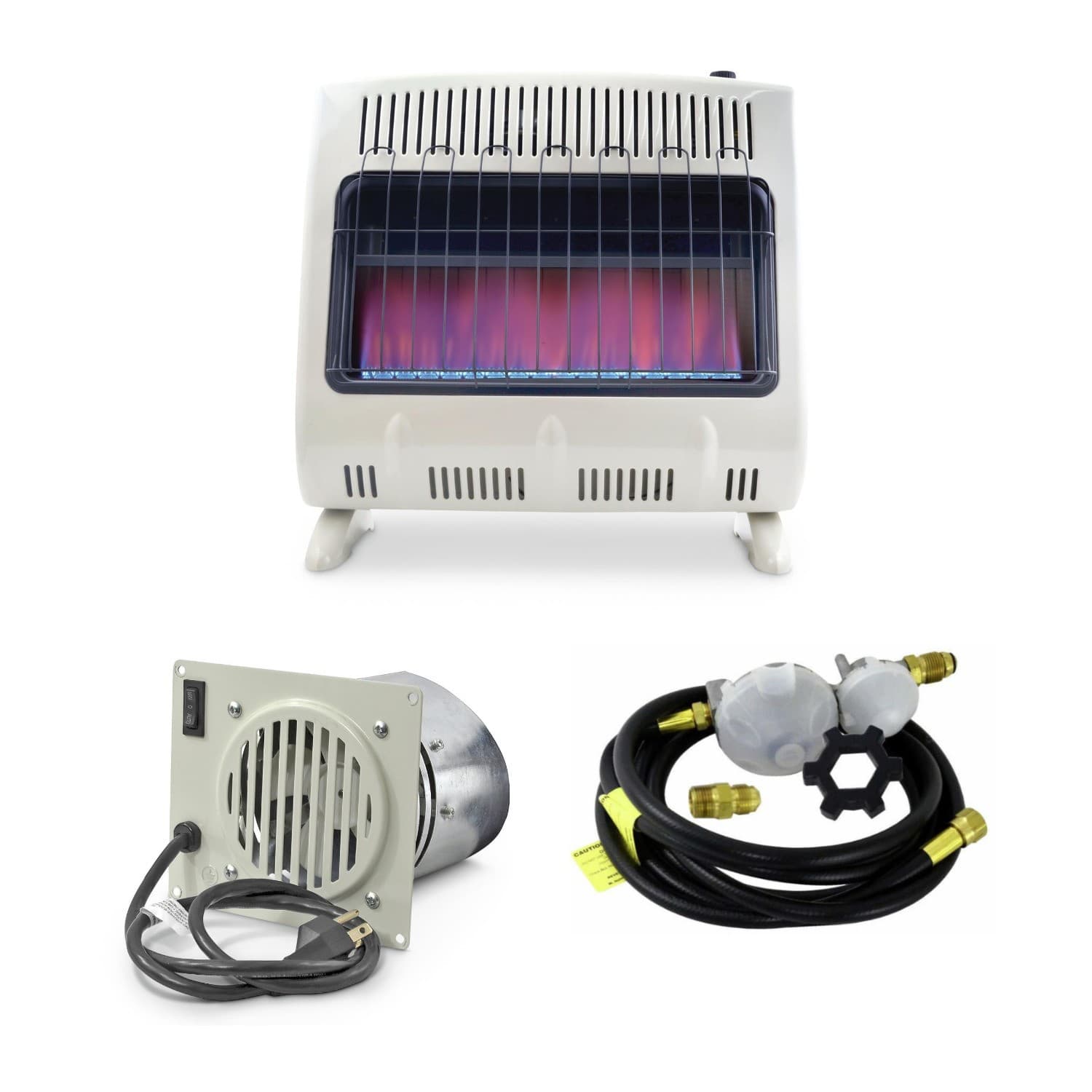 Mr.Heater 30000 BTU Vent Free Propane Heater with Built In Blower and 12ft Hose
