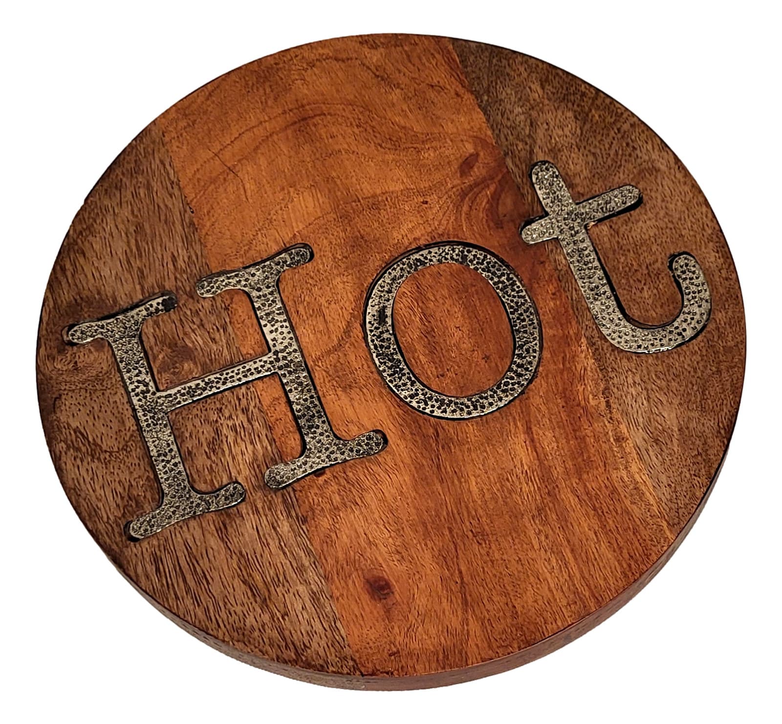 Mud Pie Circa Trivet Wood Metal Hot Plate 8 inch 2
