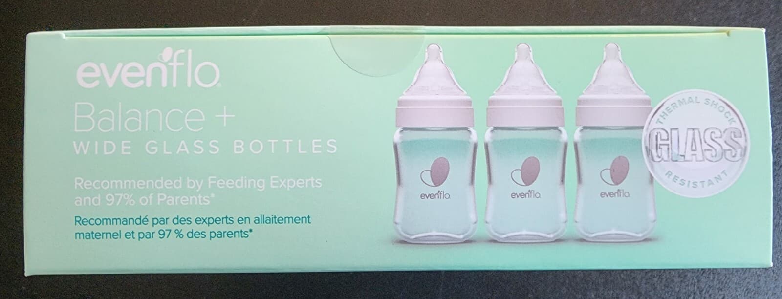 Evenflo Balance Wide-Neck Glass Anti-Colic Baby Bottles  - 6oz (3 Pack) ~NEW~ 2