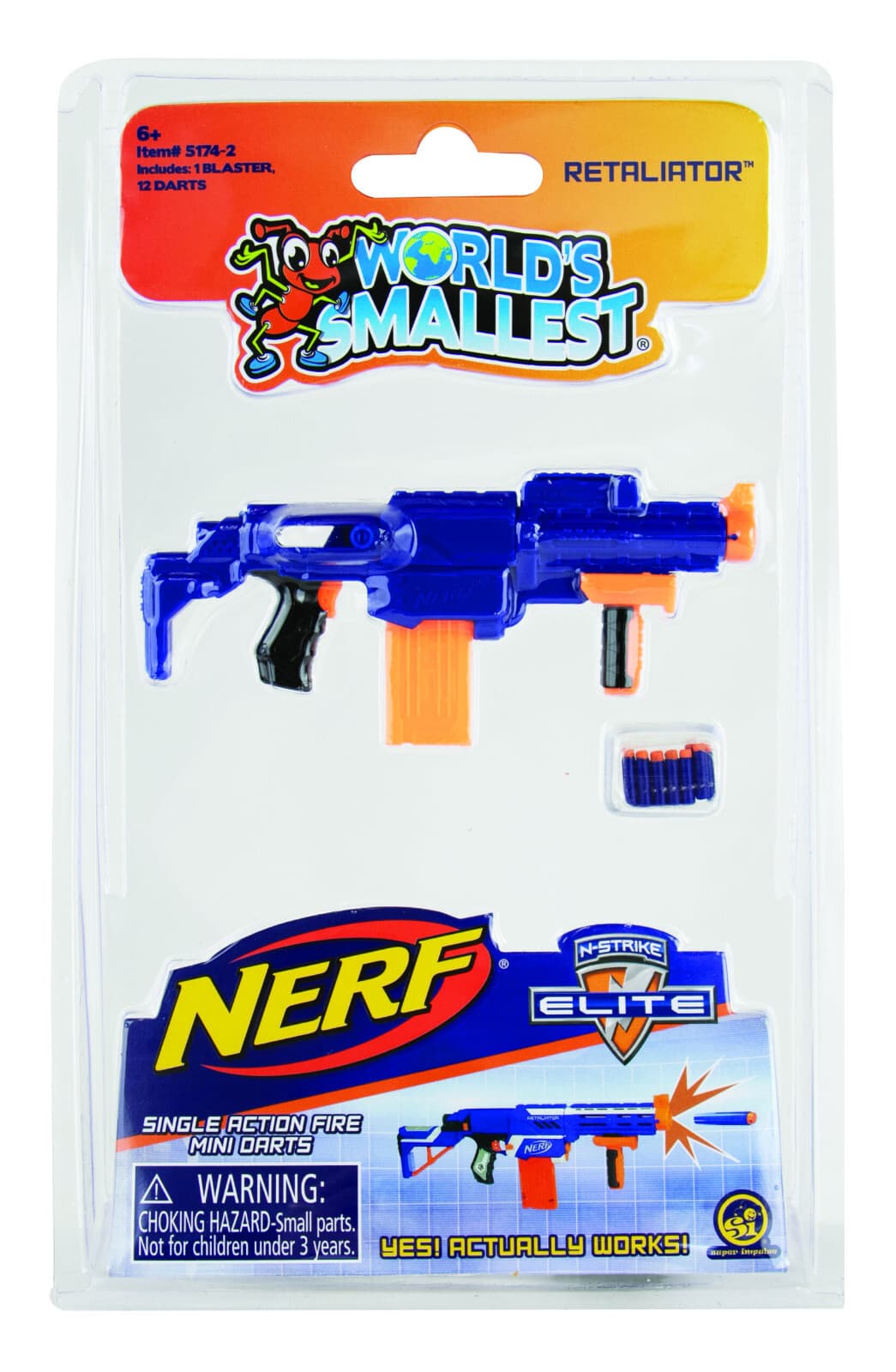 (Set of 3) Worlds Smallest NERF BLASTERS Micro Dart Gun SHOCKWAVE,VULCAN Rifle 2