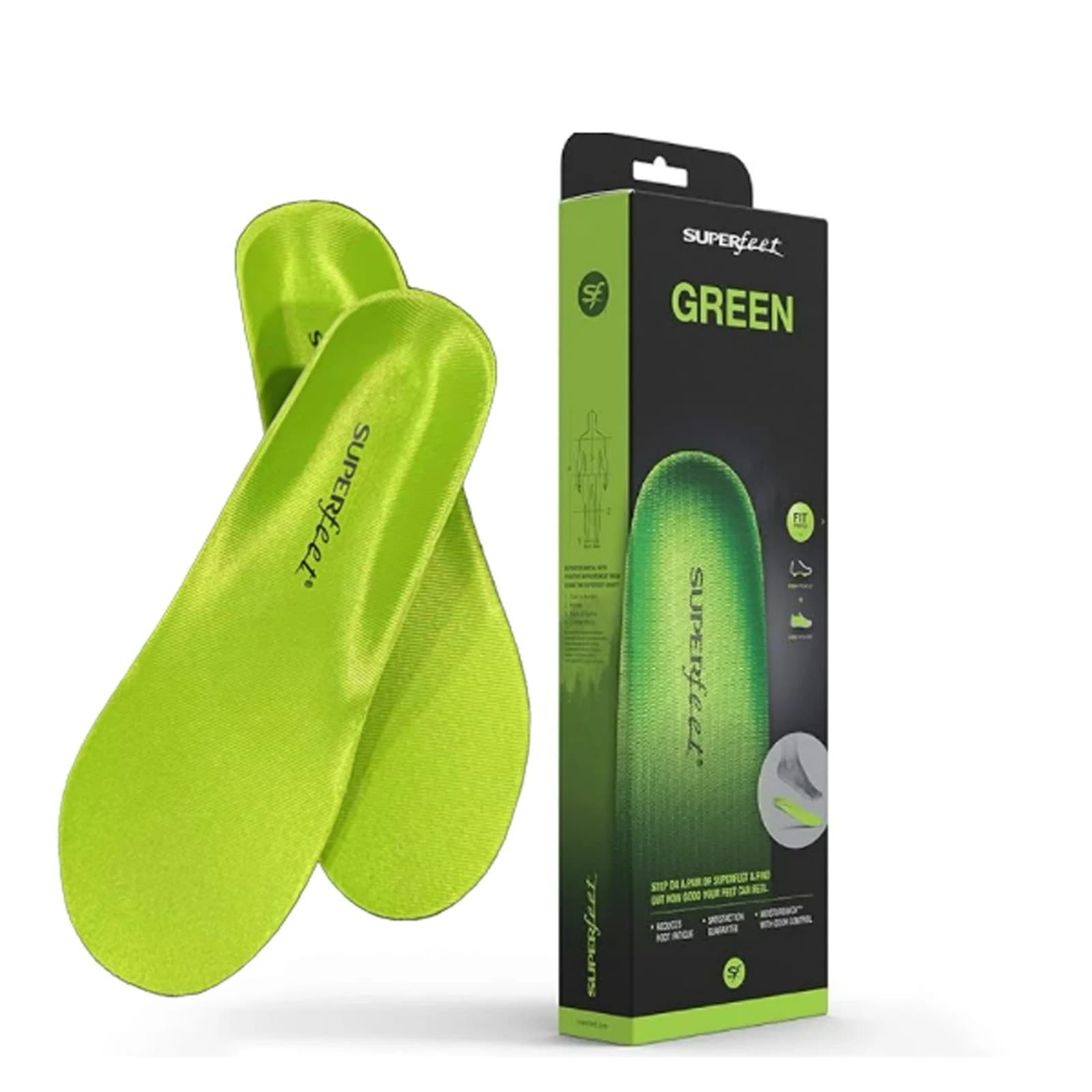 Superfeet green Insoles, Professional-Grade High Arch Orthotic Insert C.D.E.F