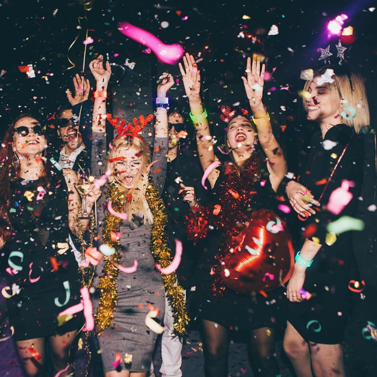 Led Light Up Bracelets with Clasp, Glow in the Dark Party Supplies Neon Rave ...