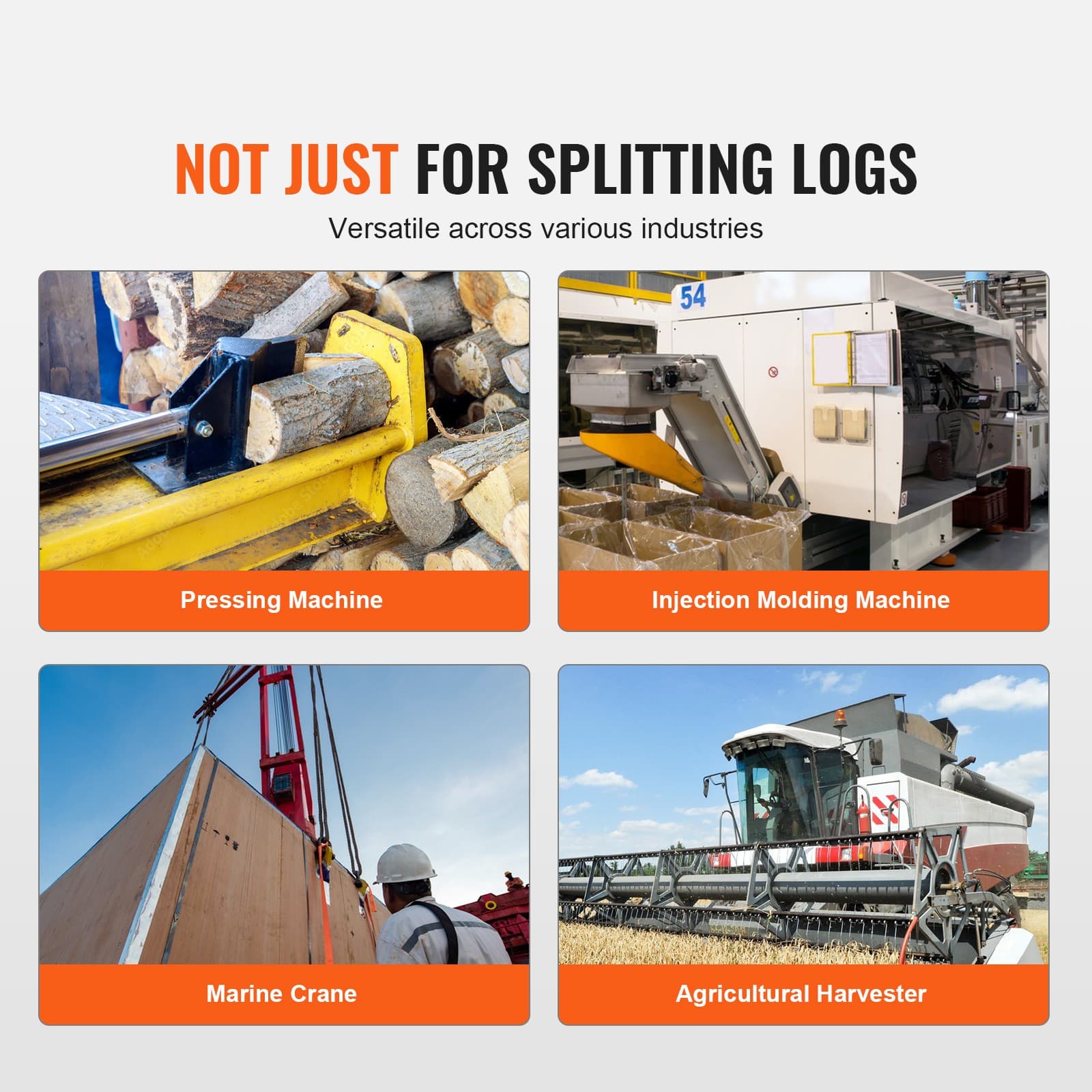 Hydraulic Wood Log Splitter Pump 11GPM 2 Stage 3000PSI Hydraulic Gear Pump 6