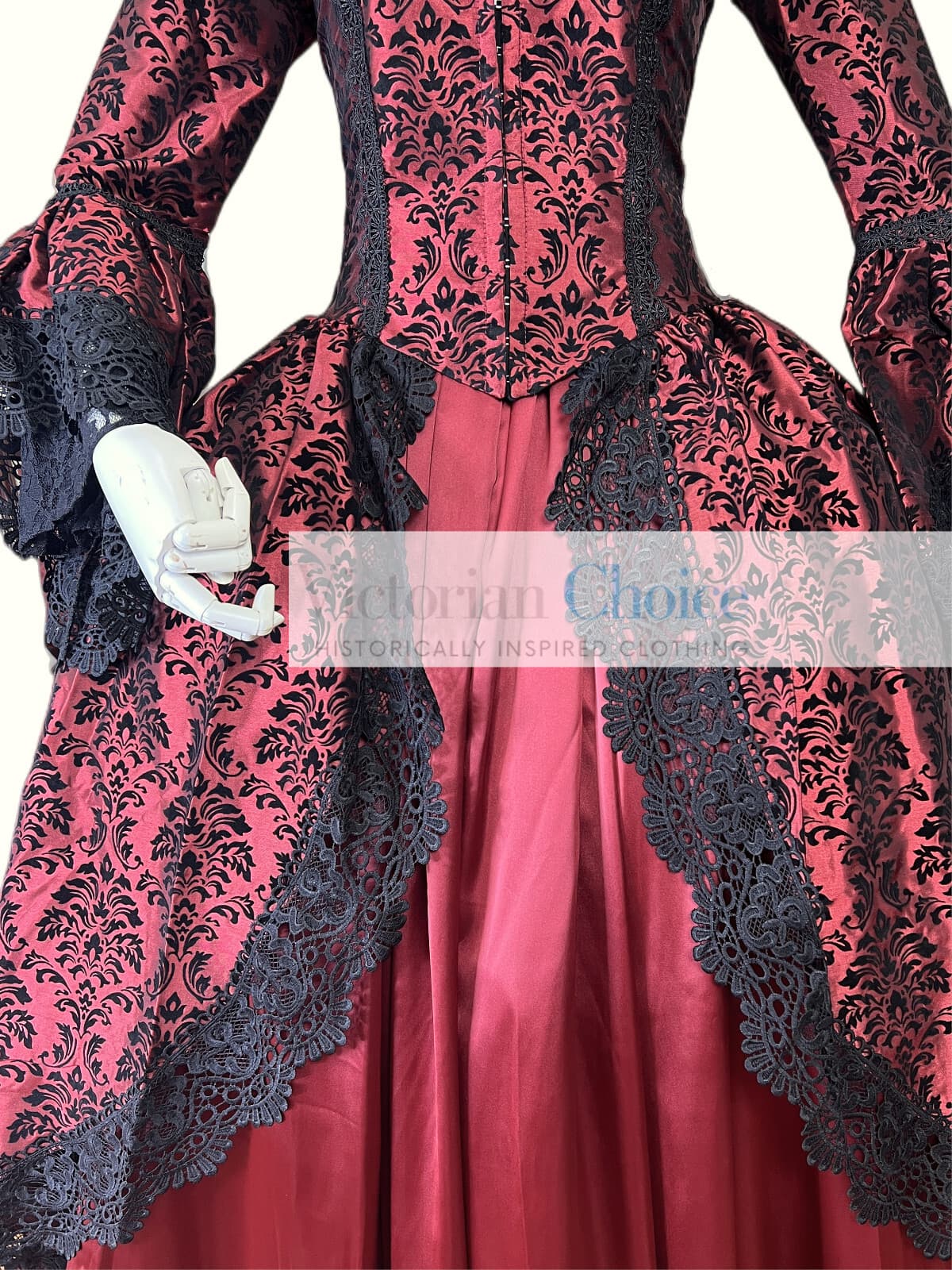 Ren Fair Marie Antoinette Bridgerton Queen Brocade Dress Gown Gothic Costume 143 6