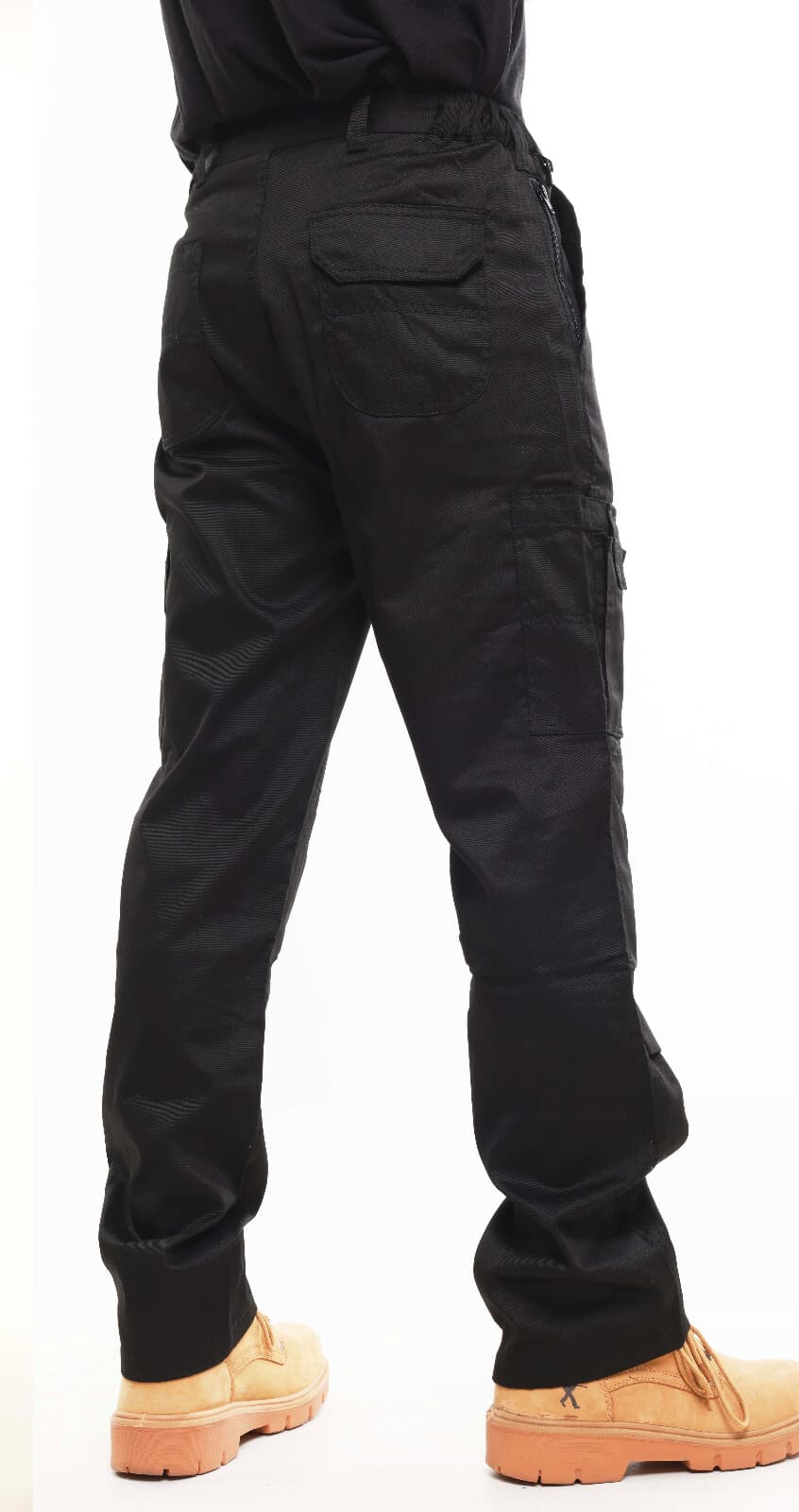 Mens Cargo Combat Work Trousers with Knee Pad Pockets by BKS - BLACK or NAVY 2