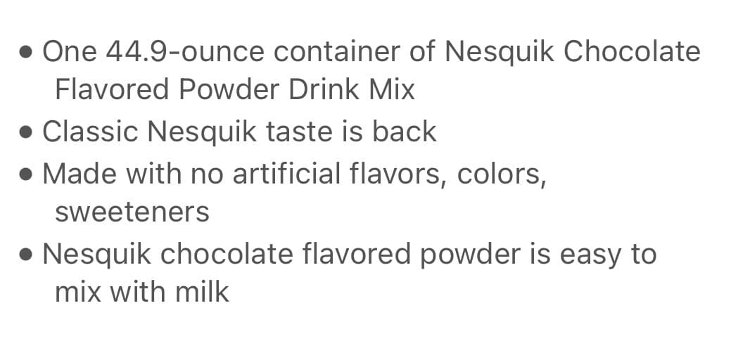 **2 Packs**Nesquik Chocolate Powder Drink Mix ( 44.9 oz. Each ) 6