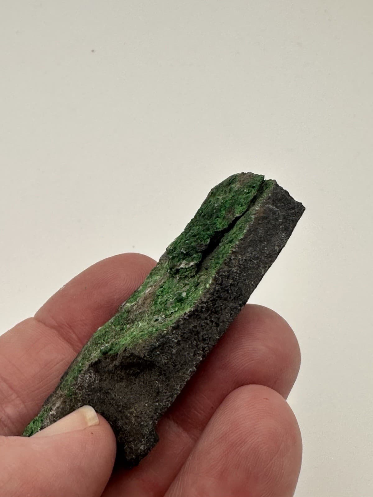 68g 2.25"x1" RARE Green Uvarovite Garnet Crystals on Matrix Mineral Specimen 4