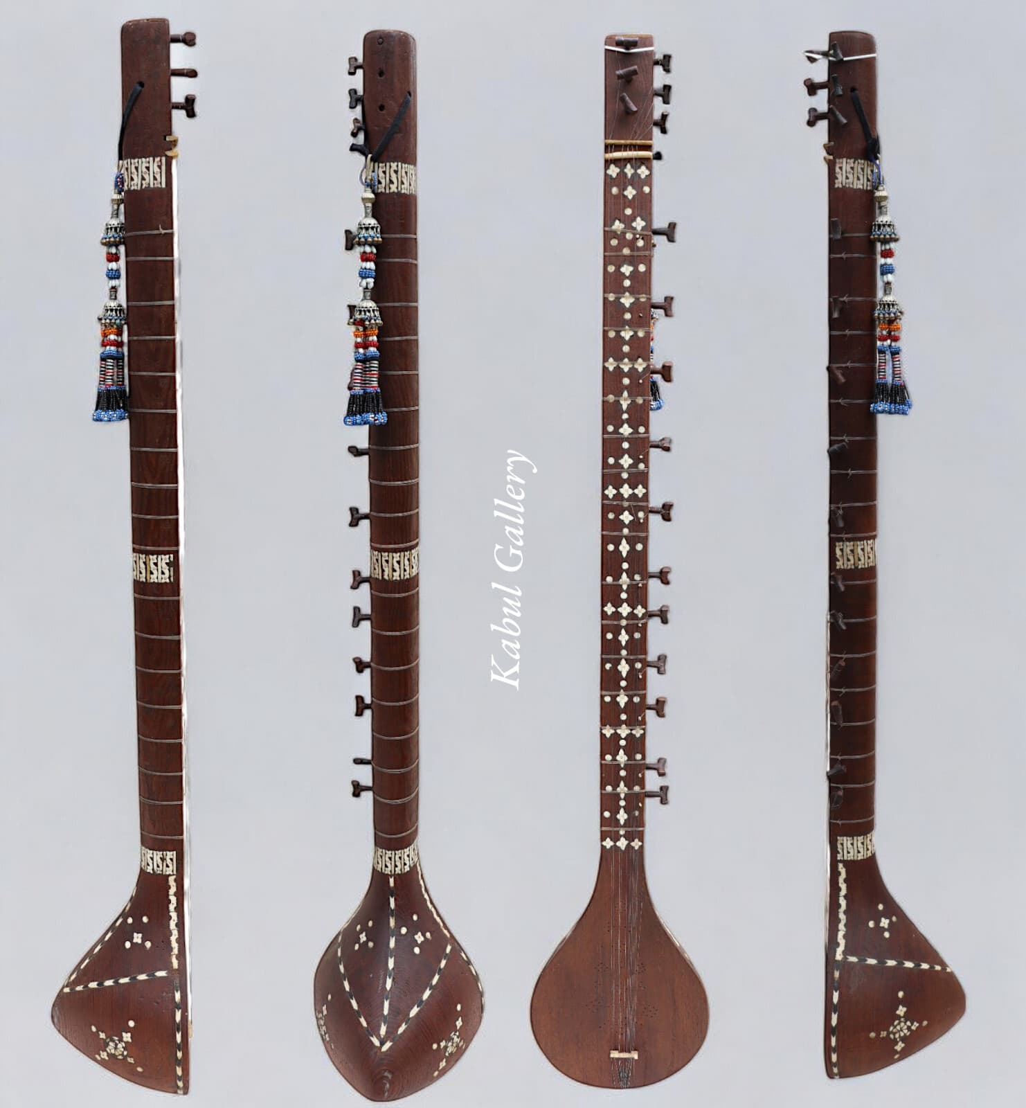 antique afghan folk music instrument Tambur Tanbur for left-handed people تنبور 3