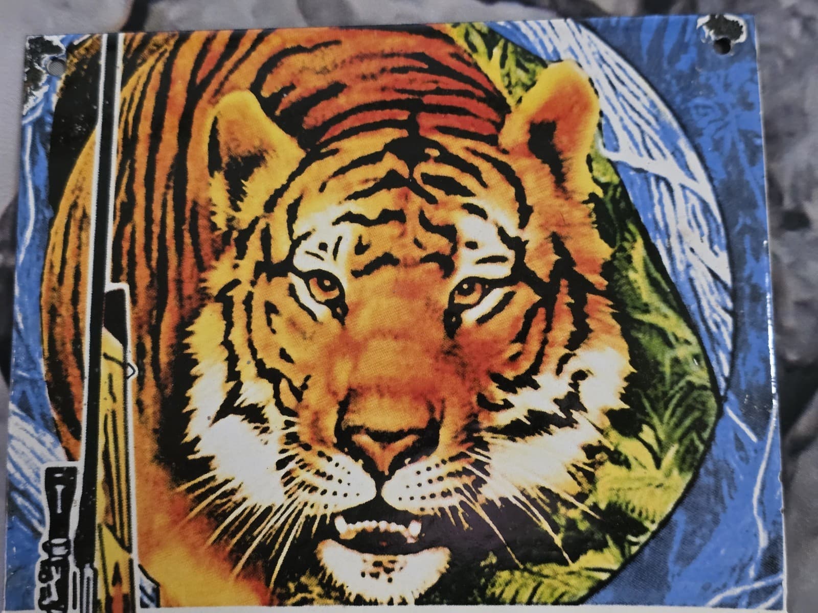 VINTAGE  WEATHERBY MARK V PORCELAIN SIGN HOUSTON 12"×8" 2