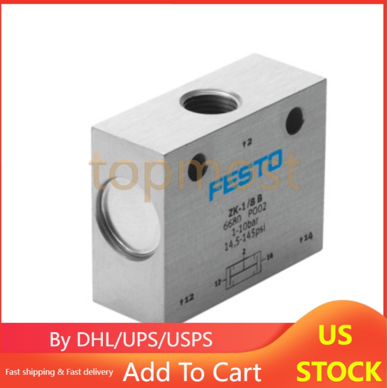 US FREE TAX New Festo ZK-1/8-B  6680 AND gate 3