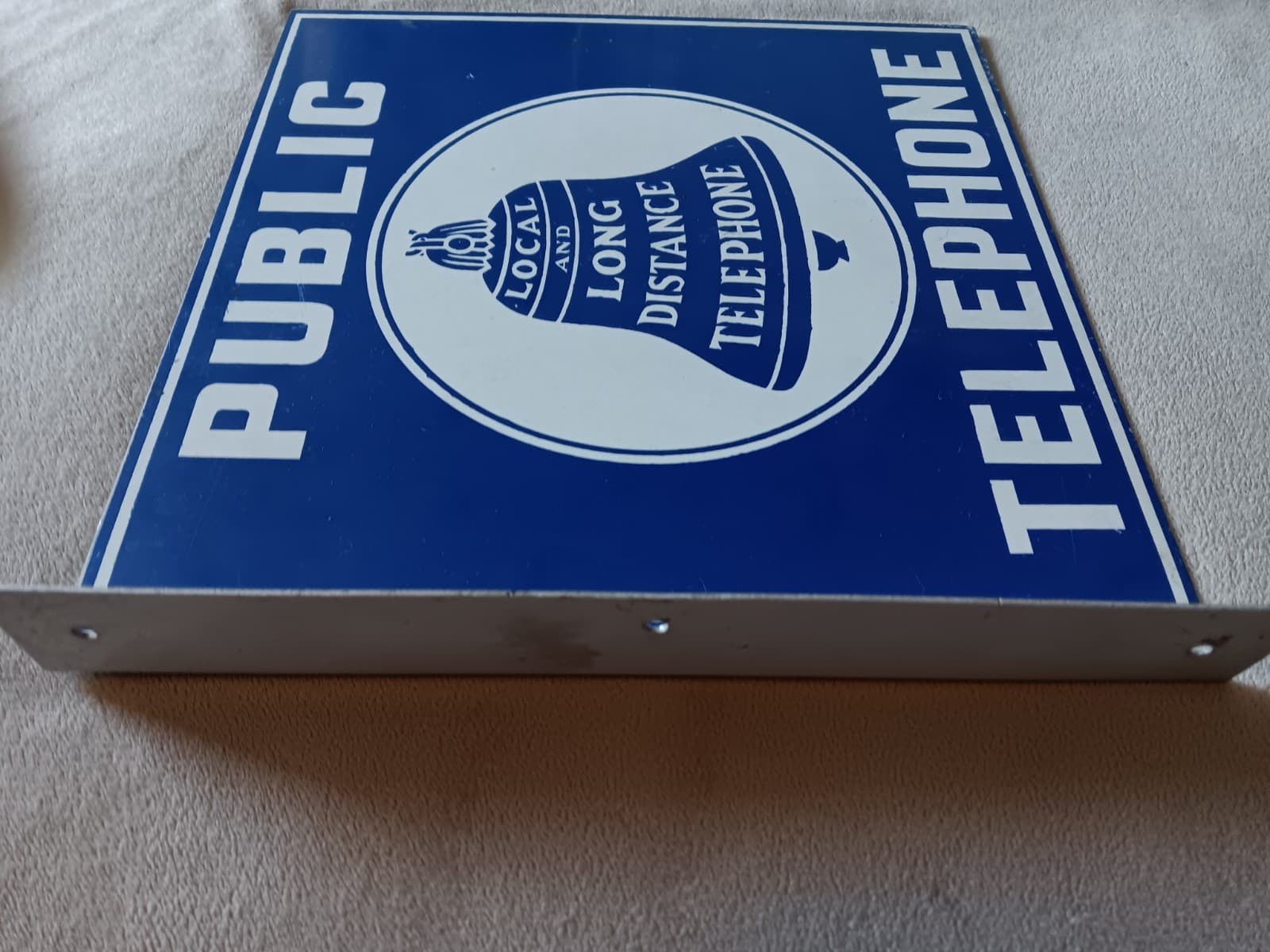Vintage Bell 🔔  Public Telephone Sign 1950 To 1960.its In Amazing Condition. 3